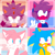 Size: 1800x1800 | Tagged: safe, artist:artyyline, amy rose, blaze the cat, miles "tails" prower, sonic the hedgehog, cat, fox, hedgehog, 2020, :3, bisexual pride, blushing, clenched teeth, gloves, group, icon, lesbian pride, looking at viewer, looking offscreen, pansexual pride, pride, raised eyebrow, smile, trans pride, v sign