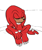 Size: 486x578 | Tagged: safe, artist:devotedsidekick, knuckles the echidna, echidna, barefoot, claws, eyes closed, four toes, frown, gloves off, headcanon, paws, relaxing, shoes off, simple background, sitting, solo, water, white background