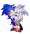 Size: 1024x1178 | Tagged: safe, artist:faptorolla, silver the hedgehog, sonic the hedgehog, hedgehog, 2017, boots, duo, gay, gloves, leg up, lidded eyes, looking at each other, mouth open, shipping, shoes, signature, simple background, smile, socks, sonilver, white background