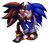 Size: 1024x878 | Tagged: safe, artist:faptorolla, shadow the hedgehog, sonic the hedgehog, hedgehog, 2017, duo, flower, frown, gay, gloves, hand on cheek, holding something, lidded eyes, looking at each other, mouth open, shadow x sonic, shipping, shoes, simple background, sitting, socks, white background