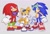 Size: 2048x1400 | Tagged: safe, artist:mossan315, knuckles the echidna, miles "tails" prower, sonic the hedgehog, echidna, fox, hedgehog, blushing, clenched fists, cute, goggles, goggles around neck, goggles on head, grey background, grin, knucklebetes, looking at viewer, mouth open, simple background, smile, sonabetes, sonic riders, standing, tailabetes, team sonic, trio