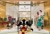 Size: 2415x1645 | Tagged: safe, artist:tarotdreamz, honey the cat, cat, dress, from behind, shop, solo, sonic characters walking into stores, standing, storefront