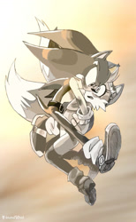 Size: 1024x1664 | Tagged: safe, artist:twisted-wind, miles "tails" prower, sonic the hedgehog, oc, oc:twisted sonic, oc:twisted tails, fox, hedgehog, female, gender swap, gradient background, half r63 shipping, male, shipping, sonic x tails, straight