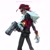 Size: 1500x1501 | Tagged: safe, artist:keysandcrosses, shadow the hedgehog, human, black arms symbol, clenched teeth, dark skin, gun, holding something, humanized, jacket, looking at viewer, looking back, pants, simple background, solo, standing, weapon, white background