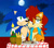 Size: 1024x907 | Tagged: safe, artist:nerdy-boi-mochi-1998, sally acorn, sonic the hedgehog, chipmunk, hedgehog, duo, lady and the tramp, lidded eyes, sally x sonic, shipping, spaghetti, straight