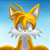 Size: 1500x1500 | Tagged: dead source, safe, artist:vagabondwolves, miles "tails" prower, fox, chest fluff, gradient background, looking ahead, male, mouth open, sad, signature, solo, standing, worried