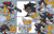 Size: 3623x2336 | Tagged: safe, artist:chronocrump, miles "tails" prower, shadow the hedgehog, fox, hedgehog, abstract background, angry, arms folded, bleeding from mouth, blood, blushing, character name, chest fluff, clenched fists, duo, english text, eyes closed, frown, gloves, gun, hand out, holding something, injured, looking at each other, looking at them, looking offscreen, male, males only, mouth open, pointing, protecting, standing, sweatdrop, wink