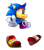 Size: 900x1021 | Tagged: safe, artist:baitong9194, sonic the hedgehog, barely sonic related, clenched fist, clenched teeth, crossover, gloves, hoodie, kigurumi, looking at viewer, male, rayman, rayman (series), shoes, simple background, solo, transparent background, v sign, walking