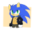 Size: 2200x2000 | Tagged: safe, artist:syrcaii, sonic the hedgehog, oc, oc:maurice the hedgehog (syrcaii), hedgehog, 2022, au:resonance, clenched teeth, clothes, ear fluff, fully clothed, gloves, hand on hip, jacket, looking at viewer, nonbinary, pants, semi-transparent background, shirt, smile, solo