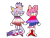 Size: 2400x1800 | Tagged: safe, artist:artyyline, amy rose, blaze the cat, cat, hedgehog, 2019, amy x blaze, bisexual, bisexual pride, blushing, boots, duo, female, females only, gloves, heels, holding hands, lesbian, lesbian pride, lidded eyes, looking at them, looking at viewer, pride, pride flag, shipping, simple background, socks, standing, sweater, transparent background