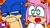 Size: 320x180 | Tagged: safe, artist:mashed, amy rose, sonic the hedgehog, hedgehog, duo, there's something about amy, youtube thumbnail