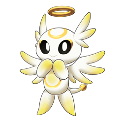 Size: 1024x1024 | Tagged: safe, artist:nowykowski, oc, oc:joy chao, chao, ambiguous gender, cute, hands on own face, hero chao, looking offscreen, outline, simple background, smile, solo, transparent background, wings