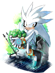 Size: 1416x1873 | Tagged: safe, artist:drawloverlala, silver the hedgehog, hedgehog, cute, male, silverbetes, solo