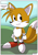 Size: 2893x4092 | Tagged: safe, artist:brossette, miles "tails" prower, fox, 2020, abstract background, child, classic sonic (universe), classic tails, clenched fists, comic, dialogue, english text, looking offscreen, male, panels, smile, solo, speech bubble, standing