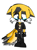 Size: 329x448 | Tagged: safe, artist:allicali, miles "tails" prower, fox, 2006, belt, chain, colored ears, colored tail, crying, dyed hair, emo, emo outfit, emo tails, frown, gloves, goth, hawtorne heights, looking down, male, pants, shirt, shoes, simple background, solo, spiked bracelet, standing, tears, white background