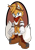 Size: 1280x1808 | Tagged: safe, artist:candicindy, miles "tails" prower, fox, 2019, abstract background, adult, angry, arm fluff, bandana, belt, boots, chest fluff, clenched fist, clenched teeth, ear fluff, frown, goggles, goggles on head, long gloves, looking at viewer, male, older, older tails, semi-transparent background, socks, solo, standing