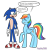 Size: 2434x2600 | Tagged: safe, artist:hayley566, sonic the hedgehog, crossover, dialogue, duo, my little pony, rainbow dash, signature