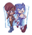 Size: 560x625 | Tagged: safe, artist:pesky-pincushion, sally acorn, sonic the hedgehog, duo, sally x sonic, shipping