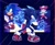 Size: 1000x820 | Tagged: safe, artist:chaoscxsmo, chip, sonic the hedgehog, hedgehog, sonic unleashed, fangs, sonic the werehog, trio, were form, werehog