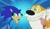 Size: 1876x1080 | Tagged: safe, artist:galaxy_cowboy, miles "tails" prower, sonic the hedgehog, duo, ren and stimpy, style emulation