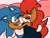 Size: 2048x1536 | Tagged: safe, artist:butterrrmoth, sally acorn, sonic the hedgehog, duo, kiss on cheek, sally x sonic, shipping, straight