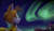 Size: 3000x1750 | Tagged: safe, artist:nervouswreck96, miles "tails" prower, 2020, aurora borealis, frown, looking up, male, nighttime, outline, solo, star (sky), tree