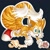 Size: 1080x1080 | Tagged: safe, artist:cyngawolf, miles "tails" prower, all fours, english text, looking offscreen, male, mouth open, open smile, outline, pawpads, simple background, smile, solo, stripes, white outline