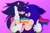 Size: 2048x1359 | Tagged: safe, artist:genesisxlivia, artist:igenesisx, sonic the hedgehog, oc, oc:xenophanes, 2023, abstract background, alternate universe, bisexual, bisexual pride, black sclera, blushing, canon x oc, claws, cute, duo, duo male, eyes closed, face paint, fingerless gloves, gay, heart, holding something, holding them, looking at them, male, ocbetes, pansexual, pansexual pride, pride, pride flag, shipping, smile, sonabetes, standing, top surgery scars, trans male, trans pride, transgender