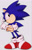 Size: 1300x2048 | Tagged: safe, artist:hedgeventurrkgk, sonic the hedgehog, classic sonic, classic sonic (universe), frown, grey background, hand on arm, looking at viewer, pointing, simple background, solo, standing