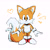 Size: 1925x1925 | Tagged: safe, artist:lowpolysonic, miles "tails" prower, sonic mania adventures, classic tails, cute, front view, heart, looking at viewer, simple background, smile, smiling at viewer, solo, standing, tailabetes, white background