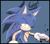 Size: 3000x2666 | Tagged: dead source, safe, artist:vagabondwolves, sonic the hedgehog, hedgehog, 2015, bleeding, bleeding from mouth, blood, blood splatter, blue background, border, clenched teeth, crying, injured, male, one eye closed, scratch (injury), simple background, solo, standing, tears, tears of pain, wound