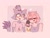 Size: 1309x1000 | Tagged: safe, artist:itsniknikki, amy rose, blaze the cat, cat, hedgehog, 2023, amy x blaze, blushing, cute, duo, eyes closed, female, females only, hearts, holding something, lesbian, shipping, sparkles