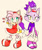 Size: 550x651 | Tagged: safe, artist:megalatias, amy rose, blaze the cat, cat, hedgehog, 2015, amy x blaze, amy's halterneck dress, blaze's tailcoat, blushing, clothes, cute, dress, female, females only, hand on head, hearts, lesbian, looking at them, shipping