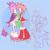 Size: 540x540 | Tagged: safe, artist:pollymountain, amy rose, blaze the cat, cat, hedgehog, 2017, amy x blaze, amy's halterneck dress, blaze's tailcoat, cute, dress, female, females only, fire, flame, heart, holding hands, kiss, lesbian, shipping