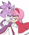 Size: 1000x1200 | Tagged: safe, artist:alittlebitfast, amy rose, blaze the cat, cat, hedgehog, 2016, amy x blaze, amy's halterneck dress, blaze's tailcoat, blushing, clothes, cute, dress, eyes closed, female, females only, hand on cheek, lesbian, shipping
