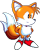Size: 408x504 | Tagged: safe, artist:retroreimagined, miles "tails" prower, sonic the hedgehog 2, 2023, classic tails, cute, hands behind back, looking ahead, pixel art, simple background, smile, solo, sprite, standing, tailabetes, transparent background