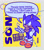 Size: 2048x2316 | Tagged: safe, artist:pastacrylic, sonic the hedgehog, abstract background, character name, dark skin, dialogue, english text, mouth open, outline, signature, solo, speech bubble, standing, top surgery scars, trans male, transgender