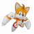 Size: 3840x3840 | Tagged: safe, artist:peppermint08, miles "tails" prower, fox, 2023, 3d, classic tails, clenched fist, frown, grey eyes, looking at viewer, male, simple background, solo, sonic rivals, transparent background