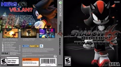 Size: 2048x1131 | Tagged: safe, artist:robyn the hedgehog, shadow the hedgehog, 2019, box art, english text, remake, sega logo, shadow the hedgehog (video game), solo, xbox one