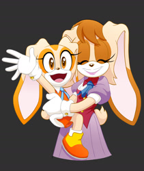 Size: 1293x1532 | Tagged: safe, artist:humancartoonart, cream the rabbit, vanilla the rabbit