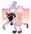 Size: 1877x2048 | Tagged: safe, artist:kiironoinku, amy rose, blaze the cat, cat, hedgehog, 2022, amy x blaze, cute, female, females only, fruit print, holding hands, lesbian, looking at viewer, phone, shipping, shopping bag