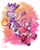 Size: 1623x2048 | Tagged: safe, artist:ryan_rudnick, amy rose, blaze the cat, cat, hedgehog, 2021, amy x blaze, amy's halterneck dress, back to back, blaze's tailcoat, cute, dress, female, females only, fire, flame, hammer, lesbian, mouth open, piko piko hammer, shipping