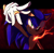 Size: 1536x1493 | Tagged: safe, artist:leskowitx, sonic the hedgehog, abstract background, border, fire, flame, looking at viewer, male, ring (jewelry), smile, solo, sonic and the secret rings