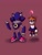 Size: 960x1280 | Tagged: safe, artist:skeletonpendeja, metal sonic, tails doll, black sclera, duo, ear piercing, earring, flying, looking ahead, red background, robot, shadow (lighting), simple background, standing, trans female, trans tails doll, transgender