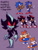 Size: 960x1280 | Tagged: safe, artist:skeletonpendeja, mephiles the dark, miles "tails" prower, shadow the hedgehog, sonic the hedgehog, agender, blue shoes, dark skin, english text, frown, group, red sclera, simple background, skirt, smile, standing, tan skin, trans female, transgender, yellow gloves, yellow sclera