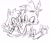 Size: 1443x1200 | Tagged: safe, artist:stk_julia, amy rose, blaze the cat, cat, hedgehog, 2023, amy x blaze, amy's halterneck dress, blaze's tailcoat, blushing, clothes, cute, dress, female, females only, hearts, lesbian, looking at viewer, peace sign, shipping, tail wagging