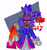 Size: 1085x1146 | Tagged: dead source, safe, artist:sploinky-explosions, blaze the cat, abstract background, dialogue, emo, english text, holding something, lesbian, lesbian pride, lidded eyes, mouth open, pride, pride flag, sketch, smile, solo, standing