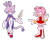 Size: 875x701 | Tagged: safe, artist:shagirma, amy rose, blaze the cat, cat, hedgehog, 2018, amy x blaze, amy's halterneck dress, blaze's tailcoat, cute, dress, female, females only, fire, flame, hearts, lesbian, looking at viewer, shipping