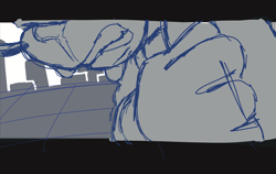 Size: 2048x1293 | Tagged: safe, artist:short-boii, sonic the hedgehog, sonic frontiers, abstract background, angst, clenched teeth, crying, sad, sketch, solo, tears, tears of sadness