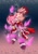 Size: 2892x4096 | Tagged: dead source, safe, artist:cylikaart, amy rose, blaze the cat, burning blaze, cat, hedgehog, 2020, amy x blaze, amy's halterneck dress, blaze's tailcoat, blushing, carrying them, cute, eyes closed, female, females only, flame, flames, lesbian, mouth open, shipping, star (symbol), super form